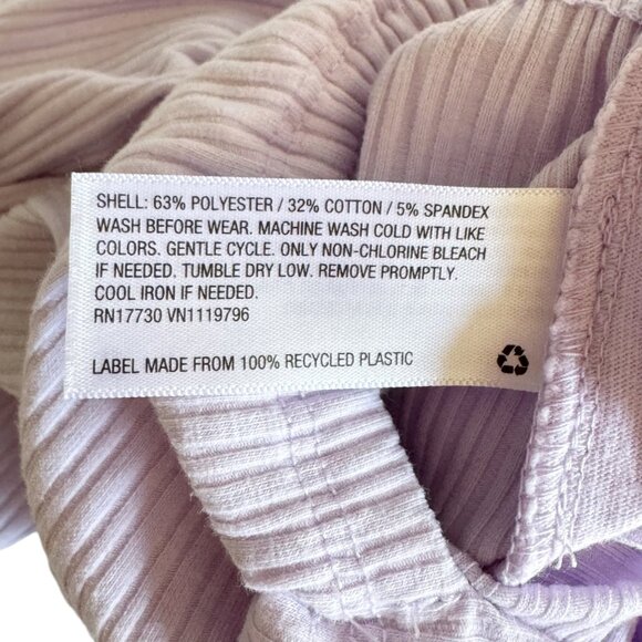 Cat & Jack Toddler Girls Ribbed Jumpsuit Short Sleeve Light Purple 2T - Picture 5 of 5